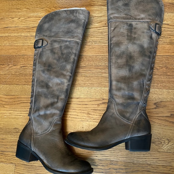 Vince Camuto BilcoAntiqued Distressed Studded Boot - Picture 8 of 11